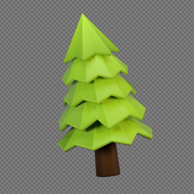 3d illustration of tree with transparent background