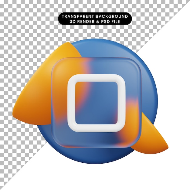 3d illustration ui icon glassmorphism home box 3d render