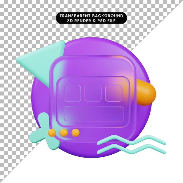 3d illustration ui icon glassmorphism keyboard 3d render
