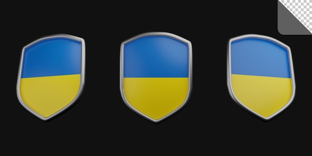 3d illustration of ukraine flag