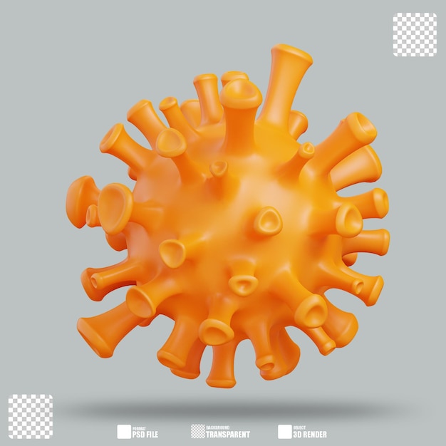 3D Illustration Virus 2