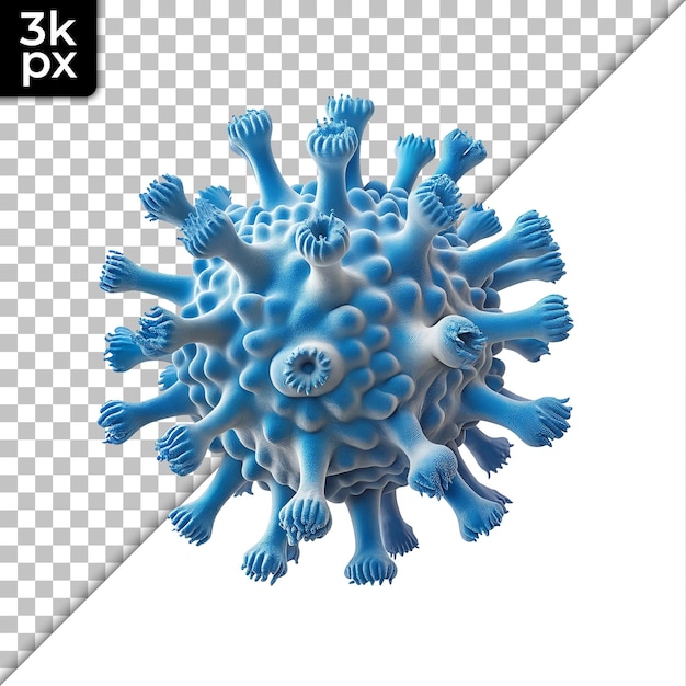 a 3d illustration of a virus with the letters lg on it