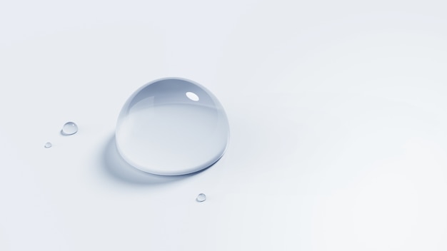 3D illustration of waterdrop isolated