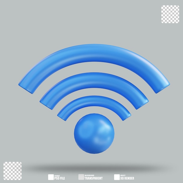 3D Illustration Wifi