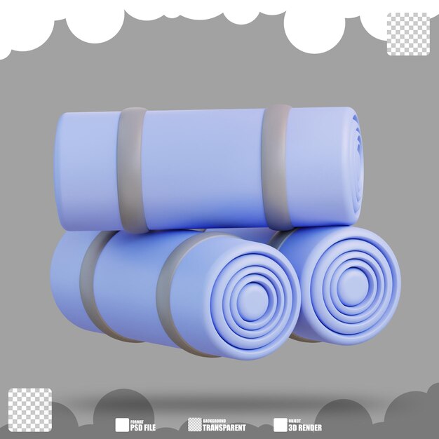 3d illustration yoga mat 2