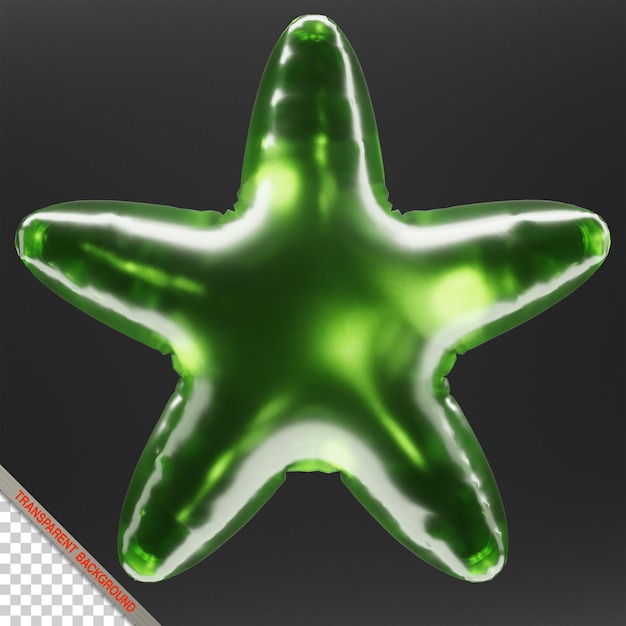 3d inflatable holiday star clipart