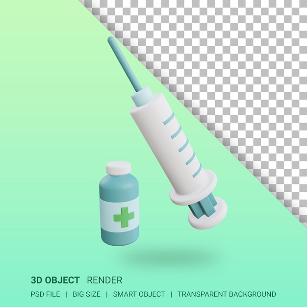 3d injection medical illustration isolated design