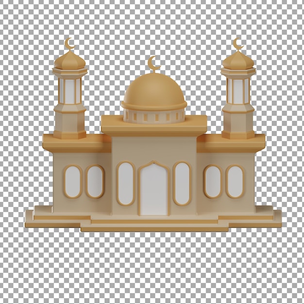 3d Islamic mosque building illustration