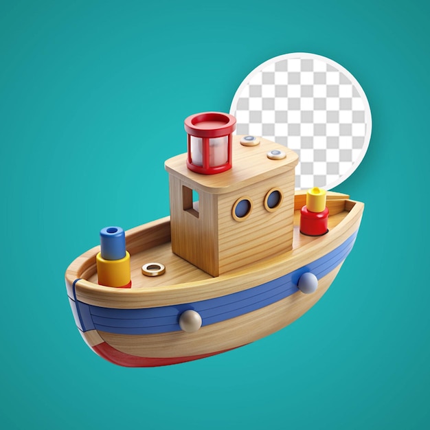 3d isolated illustration of pirate ship