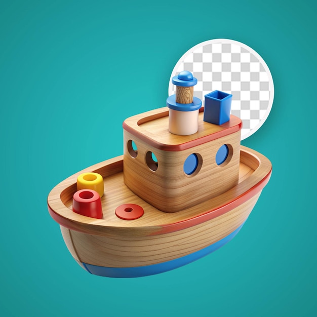 3d isolated illustration of pirate ship