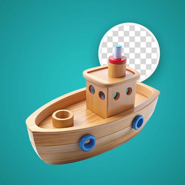 3d isolated illustration of pirate ship