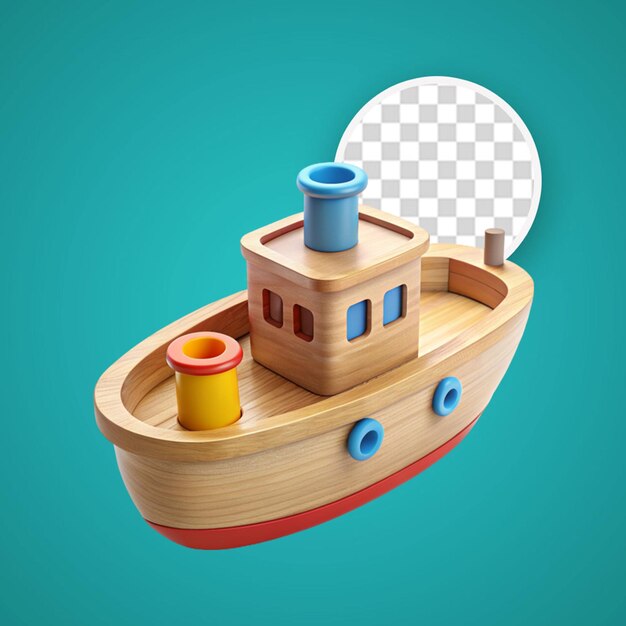 3d isolated illustration of pirate ship