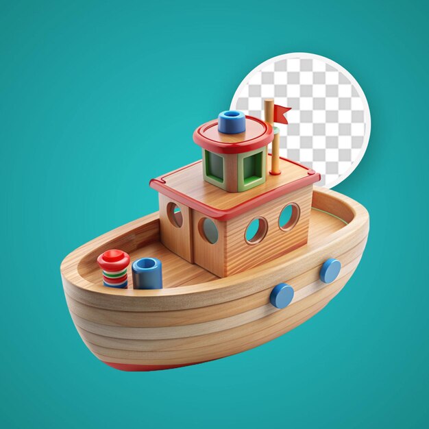 3d isolated illustration of pirate ship