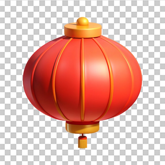 3D isolated illustration of a traditional Chinese lantern on a white background for Lunar New Year