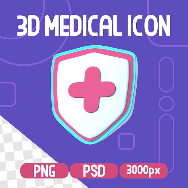 3D ISOLATED MEDICAL ICON RENDER ILLUSTRATION