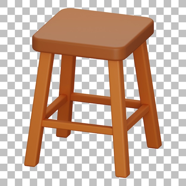 3d isolated render of chair icon psd