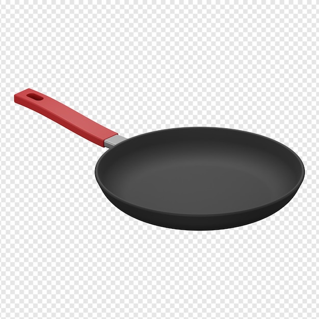 3d isolated render of frying pan icon psd