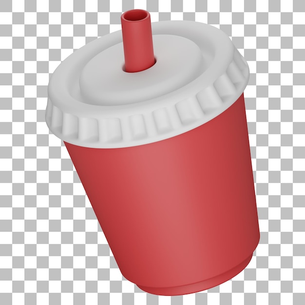 3d isolated render of soft drink icon psd