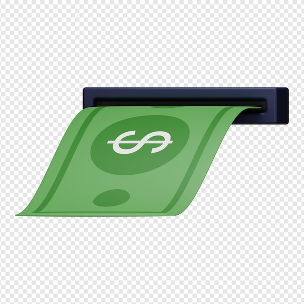 3d isolated render of withdraw icon psd