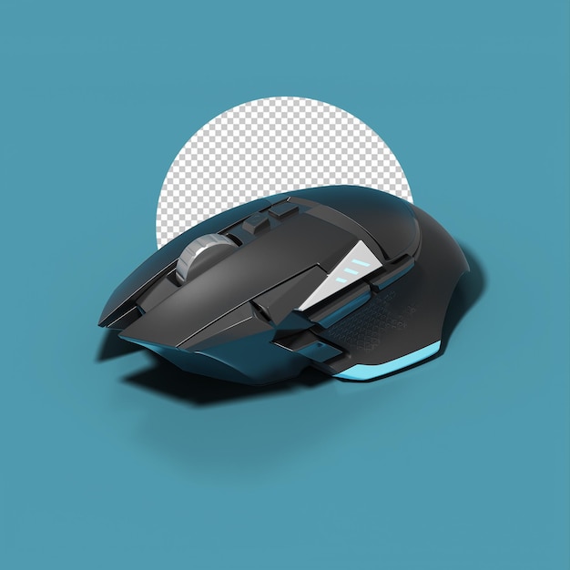 3d isolated rendered mouse back side view