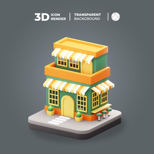 3D Isometric Cozy Store