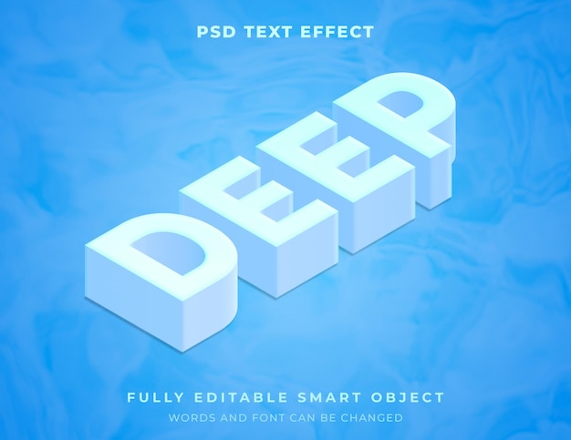 3d isometric editable text effect