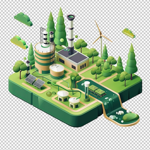 PSD 3d isometric icon for environmental research job id 20f90ac094ae465d8c8201be6bdaa2ab