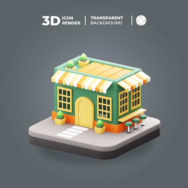 3D Isometric Modern Store