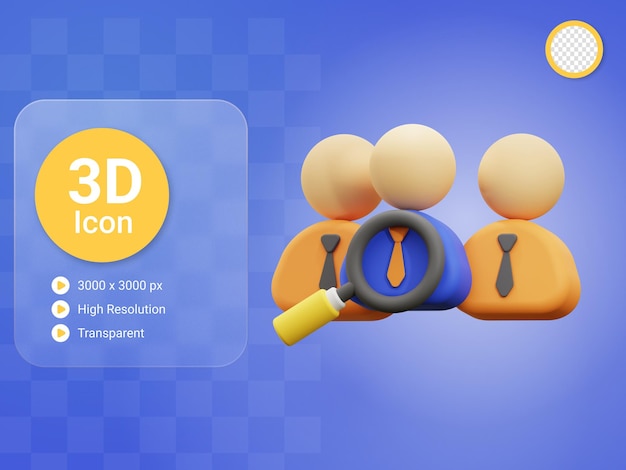 3d Job recruitment icon