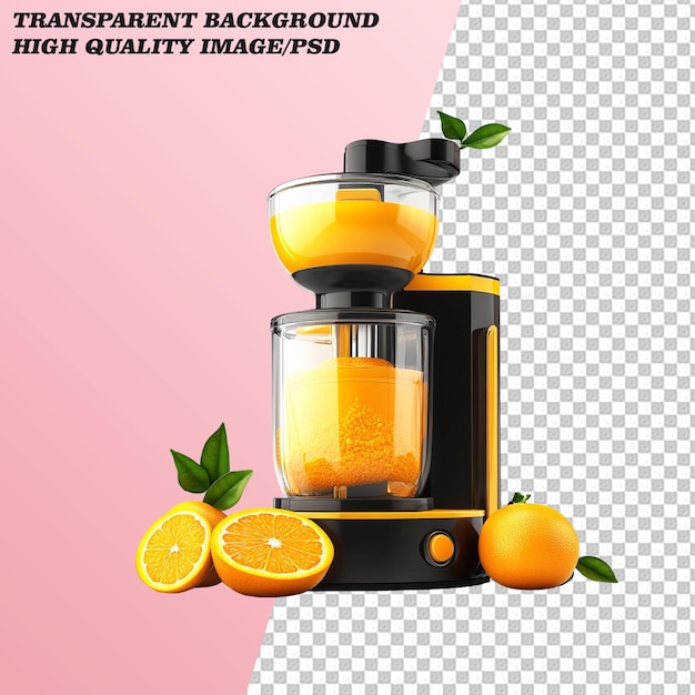 PSD 3d juicer on transparent background