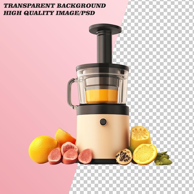 PSD 3d juicer on transparent background