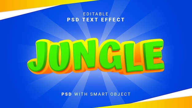 3d jungle text effect