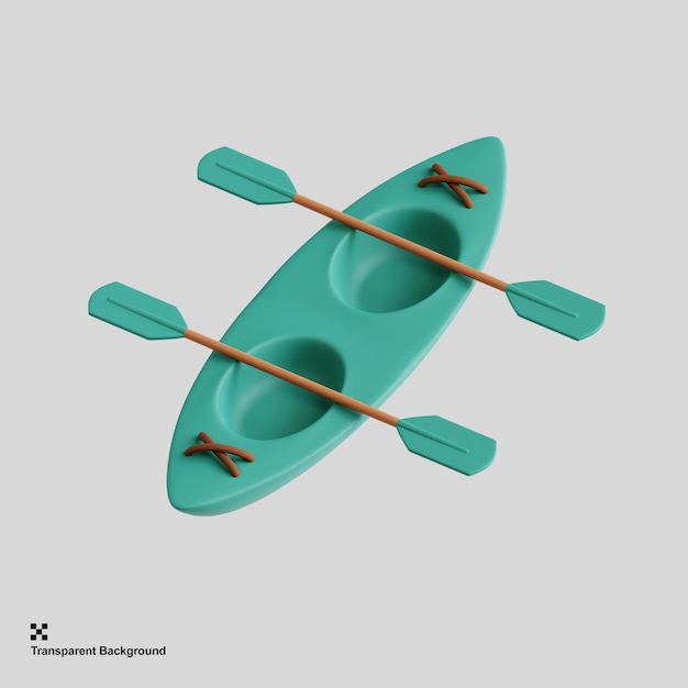 3d kayak icon