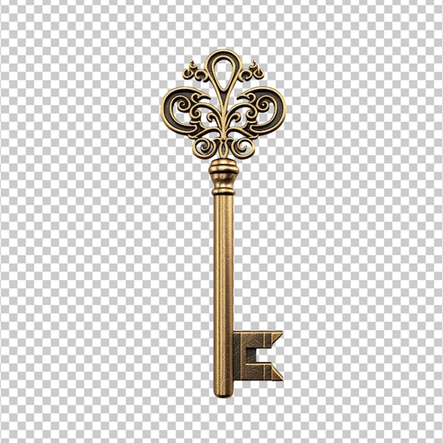 3D Key on white background