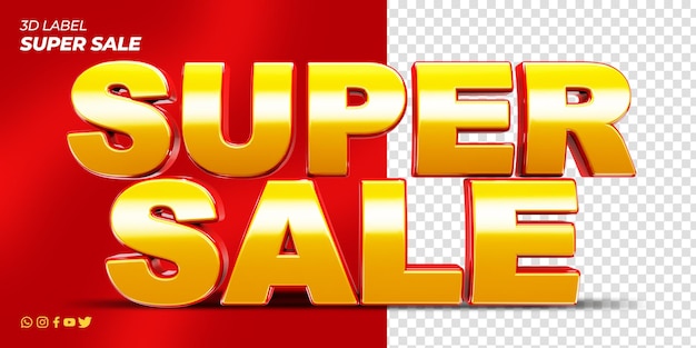 3d label super sale for advertising campaigns