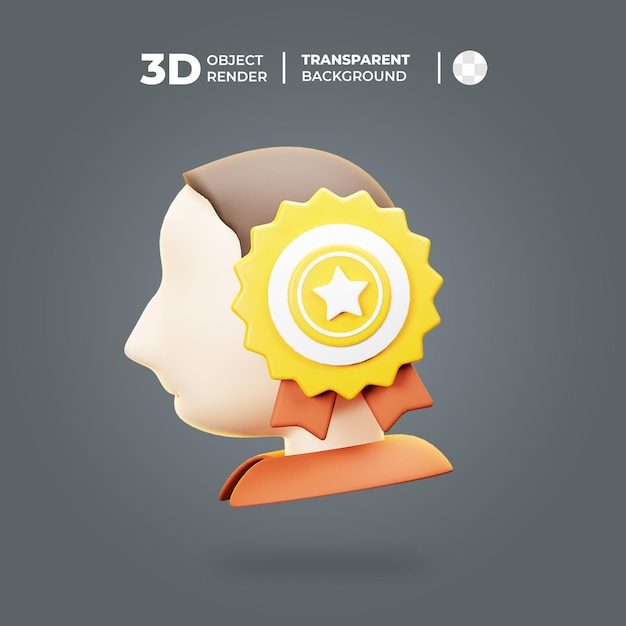 3D Leadership Badge Icon