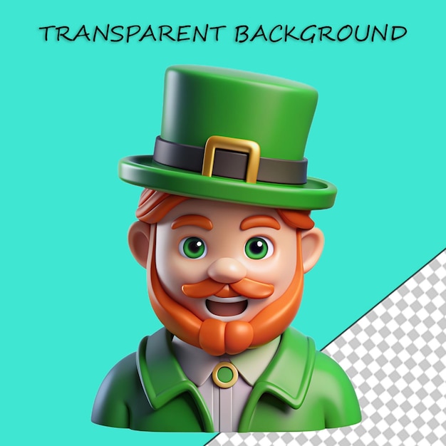 3d leprechaun illustration for st patricks day