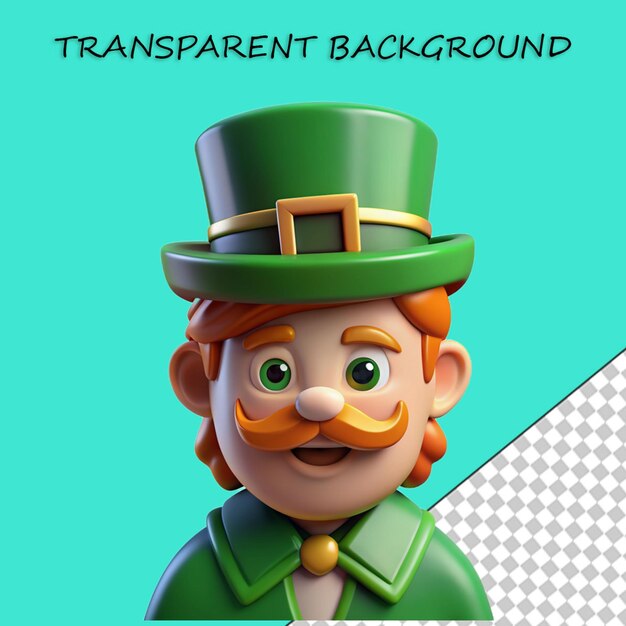 3d leprechaun illustration for st patricks day