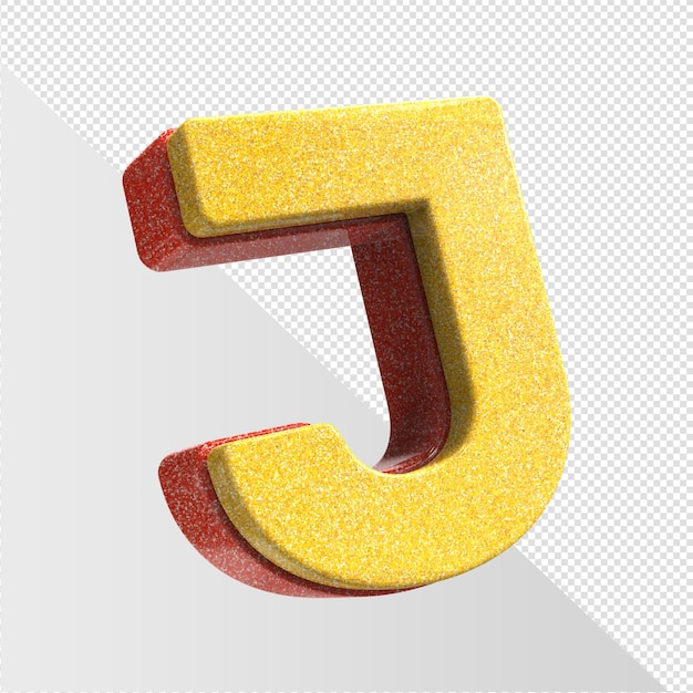 A 3d letter 5 with a yellow and red color.