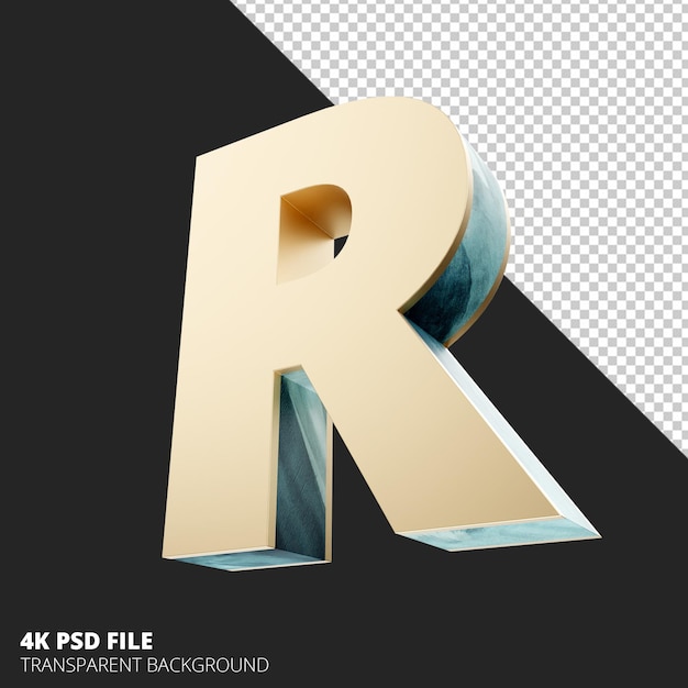 3D Letter R