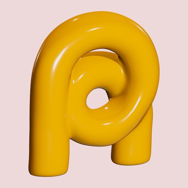 PSD 3d letter r