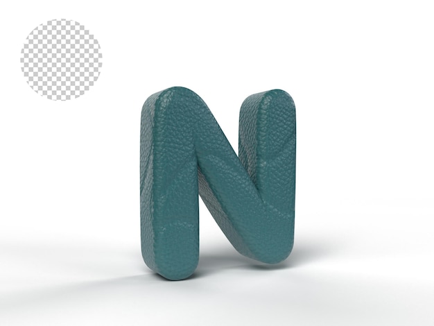 3D LETTERS WITH TOSCA COLOR LEATHER TEXTURE