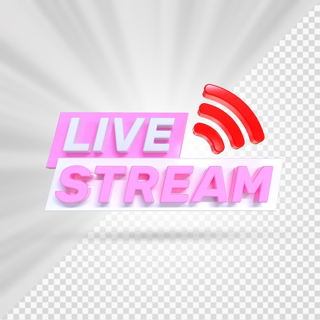 PSD 3d live streaming elements