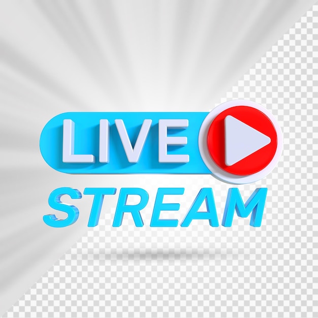 PSD 3d live streaming elements