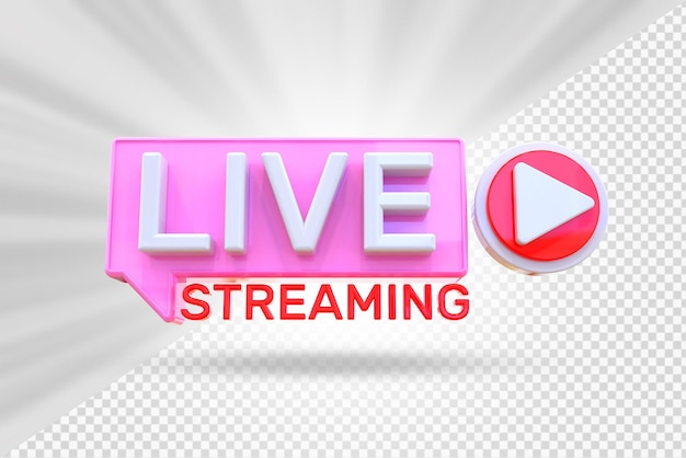 PSD 3d live streaming elements