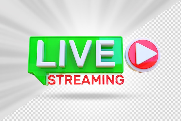 PSD 3d live streaming elements