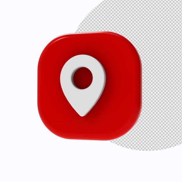 3D Location icon 3d render