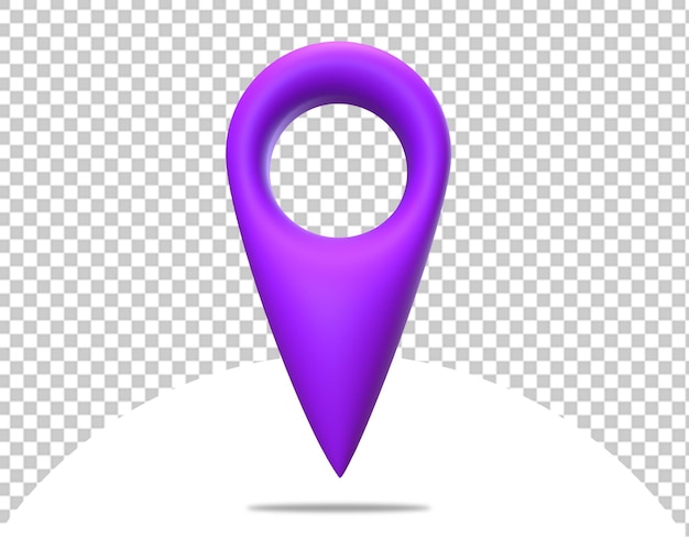 3d location purple pin