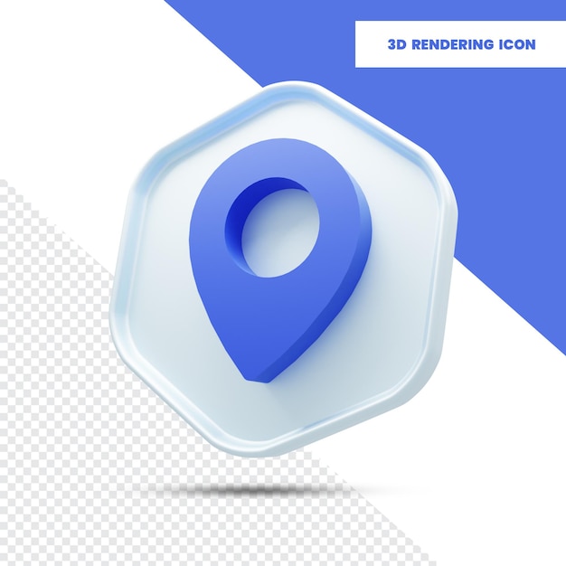 3d location rendering icon