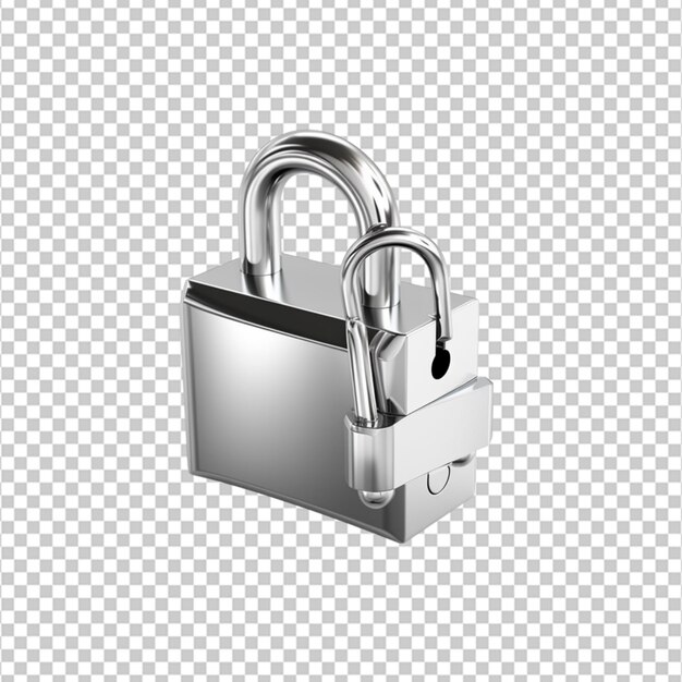 3D Lock on white background